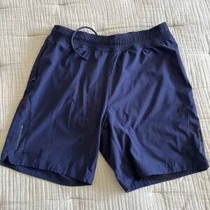Rhone Men's 7" Navy Athletic Shorts w/ Liner Athletic 4-Way Stretch